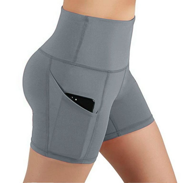pxiakgy yoga pants waist pants women's high control training running yoga  abdomen shorts pockets yoga pants grey + s 