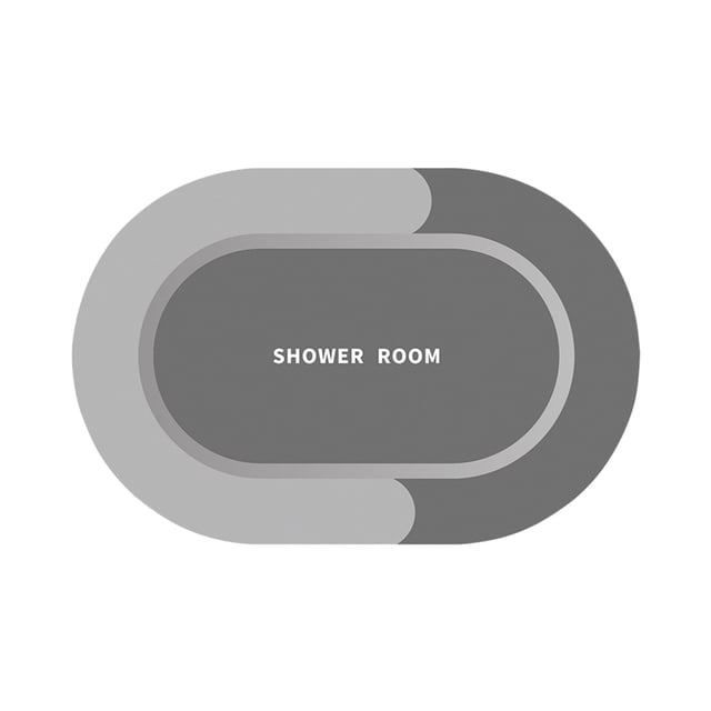 Rubber Bath Mats Quick-Drying Non-Slip Bathroom Mat Super Absorbent Bath Mat Instant Dry Bath Mat, Bathroom Rug in Front Of The Kitchen Sink, Shower Room, Bathtub, Oval Bath Mats for Bathroom