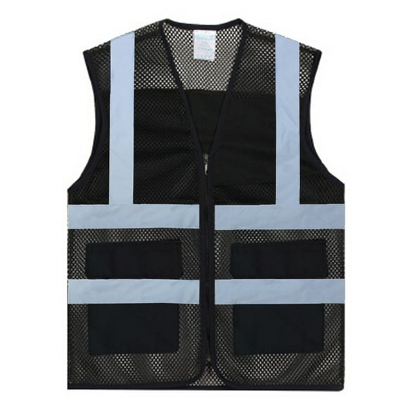 Toptie Asian Slim Fit High Visibility Mesh Safety Vest with Pockets, Multiple Color for Team Activity