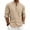 Khaki, variant on YSUEJPF Men's Striped Work Shirts Business Casual Linen Breathable Dress Shirts Long Sleeve Button Down Collared Shirts