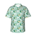thumbnail image 2 of Xecao Horse And Flower print Hawaiian shirt - a stylish short-sleeve button-down for men, perfect for casual beach and tropical outings., 2 of 9
