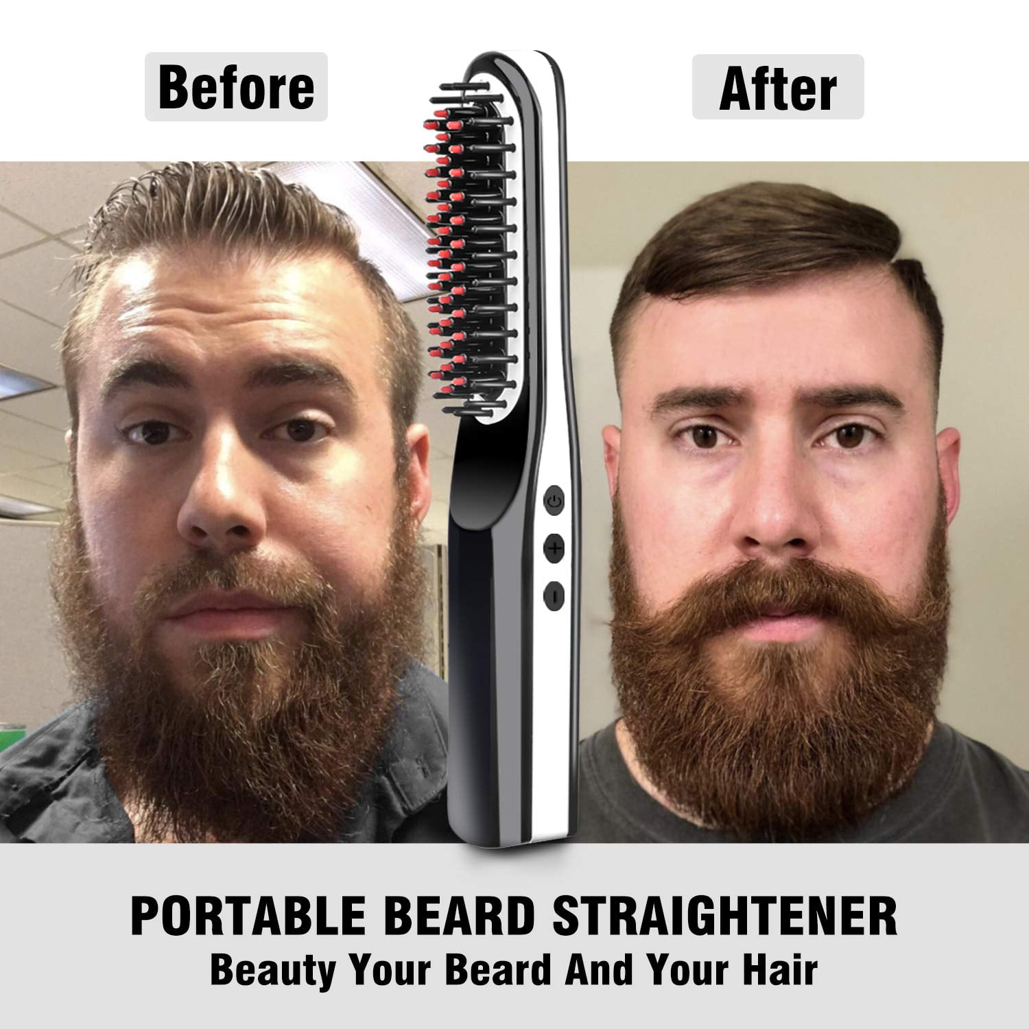 beard straightening brush walmart