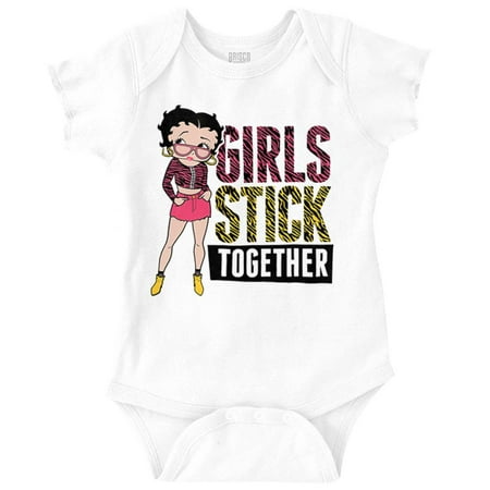 

Betty Boop Girl Power Stick Together Bodysuit Jumper Girls Infant Baby Brisco Brands 12M