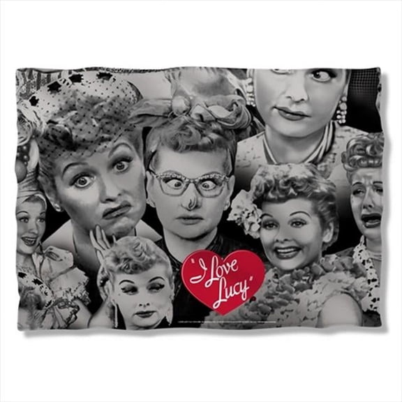 Trevco LB241-PLO1-0 20 x 28 In. Lucy And Faces Pillow Case - White