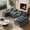Grey, variant on Rophefx Chenille Oversized Cloud Modular Sofa,134" U Shaped Sectional Sofa Couch with Storage Console&USB Port,6 Tufted Deep Seater Couch Set for Living Room,Gray