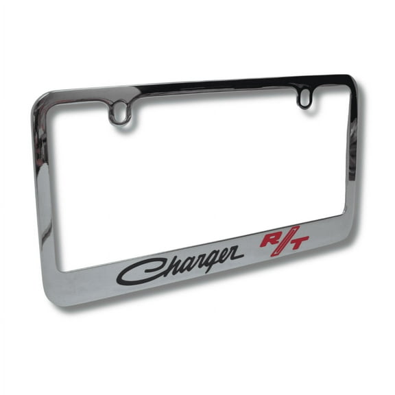 Dodge Charger R/T RT Logo Chrome Brass License Plate Frame Official Licensed