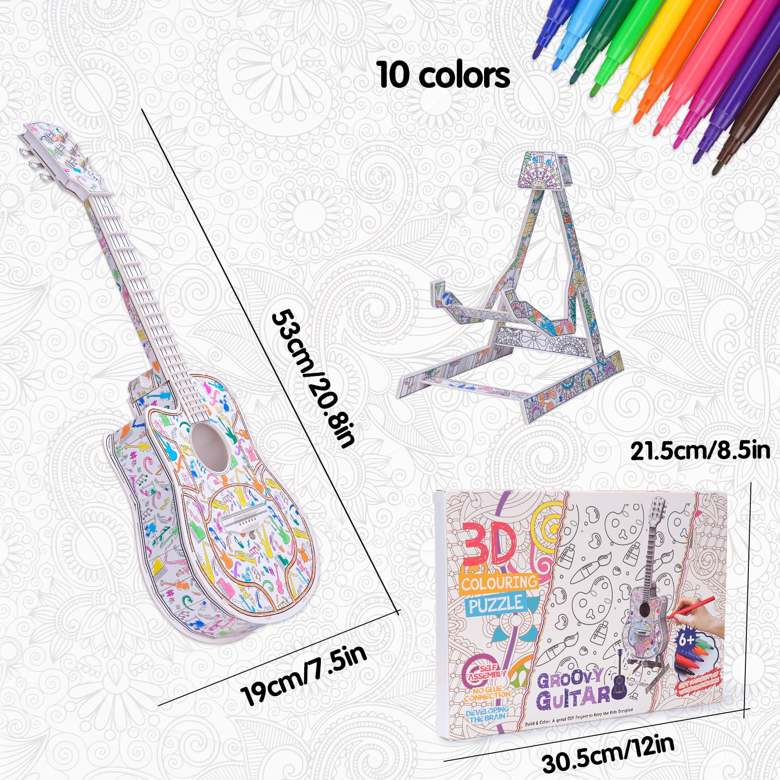 3D Coloring Puzzle for 6 7 Year Old Girl | Fun Art and Craft Kit for Girl  Age 10 | Unicorn Horse Toys for Kid Age 8 9 | DIY Painting Puzzle Set with
