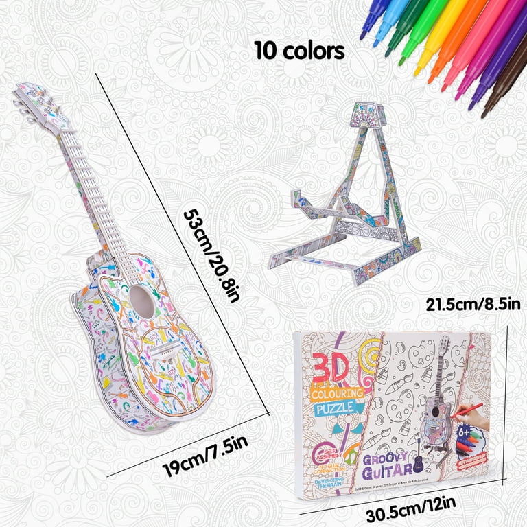 3D Coloring Puzzle Kit for 7 8 9 10 11 12 Year Old Girl Boys