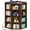Black Walnut, variant on Homieasy 5-Tier Corner Cabinet with Power Outlets & 12 Storage Cubes - Wooden L-Shaped Bookshelf, Toy Organizer for Home Office, Bedroom, Living Room,White