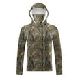 thumbnail image 6 of Dagegui Sun Shirts for Men Camouflage UV Protection Hoodie with Built-in Face Cover UPF 50+ Long Sleeve Hooded Tops Breathable Summer Fishing Tees 003 Camouflage S, 6 of 9
