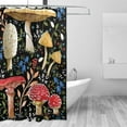 thumbnail image 6 of Mushroom Shower Curtain Colorful Mushrooms Shower Curtains for Bathroom Dark Shower Curtain Waterproof Polyester Fabric Mushroom Bathroom Decor 72x72 in, 6 of 6