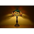 thumbnail image 3 of Tiffany Style Dragonfly Table Lamp Bedside LED Desk Lamp Bedroom Stained-Glass 18.1'' Height Bronze Multi-Color, 3 of 4