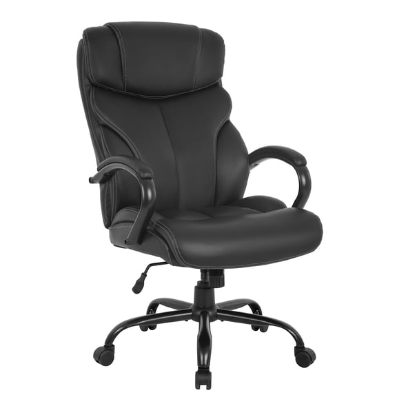 PayLessHere Big & Tall Chair - 500LB Wide Ergonomic Office Chair w/ Lumbar Support & Headrest, Black