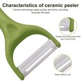 thumbnail image 1 of 2pcs Multifunctional Ceramic Peeler Vegetables Fruits Peeling Tool Peeler Fruit Peeling Potato Scraper for Kitchen, Army Green, 1 of 9