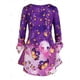 thumbnail image 2 of Talla grande de encaje hacia arriba con estampado de mariposa camiseta de manga de campana Rosegal Mangas largas de talla grande, 2 of 5