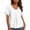 White, variant on Ziynglg Tops for Women Short Sleeve V Neck Eyelet Tops Pajama Loose Lace Hem Shirts Summer Beach Vacation Tops