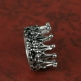 thumbnail image 3 of Stainless steel steel crown ring silver men and women couple jewelry, 3 of 5