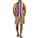 thumbnail image 2 of CAMISA DE HOMBRE DE RAYAS INSPIRE CHIC DE MANGA CORTA CON BLOQUEO DE COLOR L PARA PLAYA EN COLOR LILA Y MORADO, 2 of 7