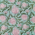 thumbnail image 5 of Green Leaf Motif Cotton Hand Block Printed Tablecloth for Dining Table – Kalakaari Indian Handcrafted, Cotton Table Cover – Boho Floral Table Linen for Kitchen & Home Décor (60 Inches Round), 5 of 5