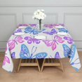 thumbnail image 3 of 60x60in(152x152cm) Square Tablecloth, Waterproof Polyester Table Cover, Wrinkle Resistant & Washable Fabric for Dining, Kitchen, Picnic, Monarch Butterfly Aesthetic, 3 of 6