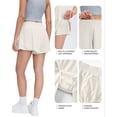 thumbnail image 3 of FITOP Women's High Waisted Running Shorts—Comfy Liner for Workout Athletic Gym Track Quick Dry,White,Size XL, 3 of 6