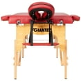 thumbnail image 6 of Patiojoy Portable Massage Table Adjustable Spa Bed Wooden Legs with Face Cradle & Carry Case Red, 6 of 7