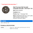 thumbnail image 2 of Right Passenger Side Fog Light - Compatible with 2006 - 2010 Ford F-150 2007 2008 2009, 2 of 2