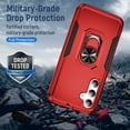 thumbnail image 3 of Casetego for Samsung Galaxy S23 FE 5G Case,Military Grade Rugged Armor Shockproof Heavy Duty Protective Cover for Samsung S23 FE Magnetic Ring Kickstand Phone Case,Red, 3 of 8