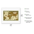 thumbnail image 2 of New and Old - Nova Et Vetera - World Route Map - Planisphere - Vintage Airline Travel Poster by Lucien Boucher c.1939 - Fine Art Rolled Canvas Print 16in x 20in, 2 of 4