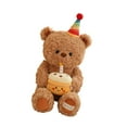 thumbnail image 2 of Juguete de muñeca de peluche, cómoda decoración del hogar, lindo juguete de peluche, muñeca de peluche para niños, adolescentes, niños y niñas, Oso, 2 of 8
