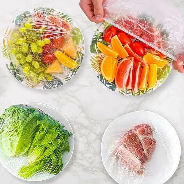 Bolsas Elásticas Para Conservar Alimentos - Pack De 300 Unidades, Transparentes, De Polietileno, Reutilizables Y Con Sellado Elástico