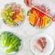 thumbnail image 5 of Bolsas de almacenamiento de alimentos frescos, 200 piezas, tapas elásticas reutilizables para cuencos, bolsas de almacenamiento de alimentos sobrantes para picnic, para colocar en platos y, 5 of 5