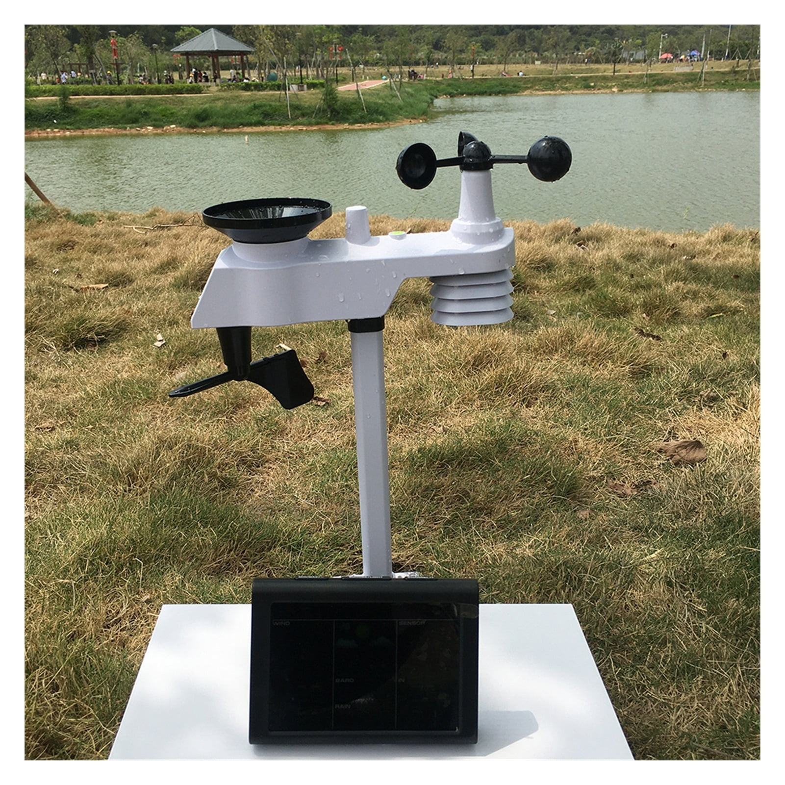 Weather Station with WiFi Wireless Rain Gauge Wind Gauge Humidity Professional Weather Forecast Outdoor Sensor ,Easy to Operate