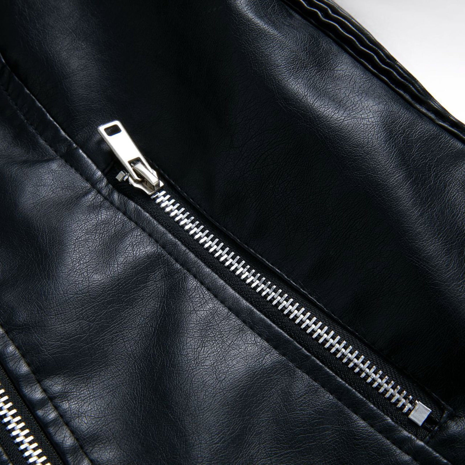 Fesfesfes Leather Jacket for Womens Warm Long Sleeve Jacket Slim Winter Parkas Faux Leather Coats
