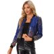 thumbnail image 1 of Disfraz de Navidad Chaqueta de Lentejuelas Allegra K Azul S, 1 of 6