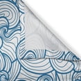 thumbnail image 3 of Ambesonne Abstract Kitchen Curtains, Swirling Oceanic Waves, 55"x45", Sea Blue and White, 3 of 3