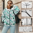 thumbnail image 6 of FOR U DESIGNS Cartoon Elephant Zip Hoodies for Women Oversized Long Sleeve Hoodie Size M Hooded Sweatshirt Women with Front Zipper Lightweight Down-Shoulder Collar Activewear, 6 of 7