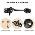 thumbnail image 4 of Aquaterior 6" Sliding Barn Door Black Lock Gate Latch Heavy Duty Metal Hook and Eye Cabin Hardware, 4 of 10