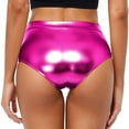 thumbnail image 6 of Yubnlvae Women's Metallic High Waist Shorts Clearance! Women's Shorts Hot Pink M, 6 of 7