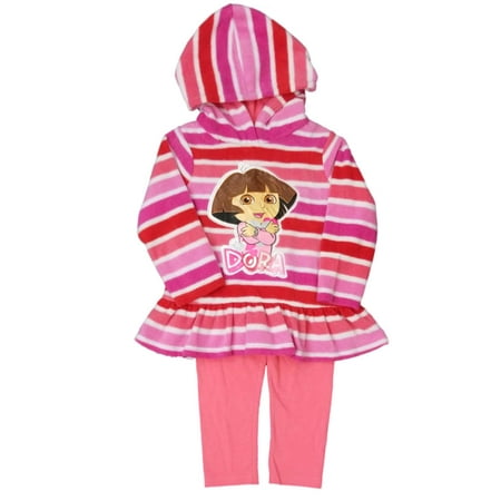 

Nickelodeon Toddler Baby Girls Dora Outfit Pink Fleece Shirt Tunic & Legging 24M