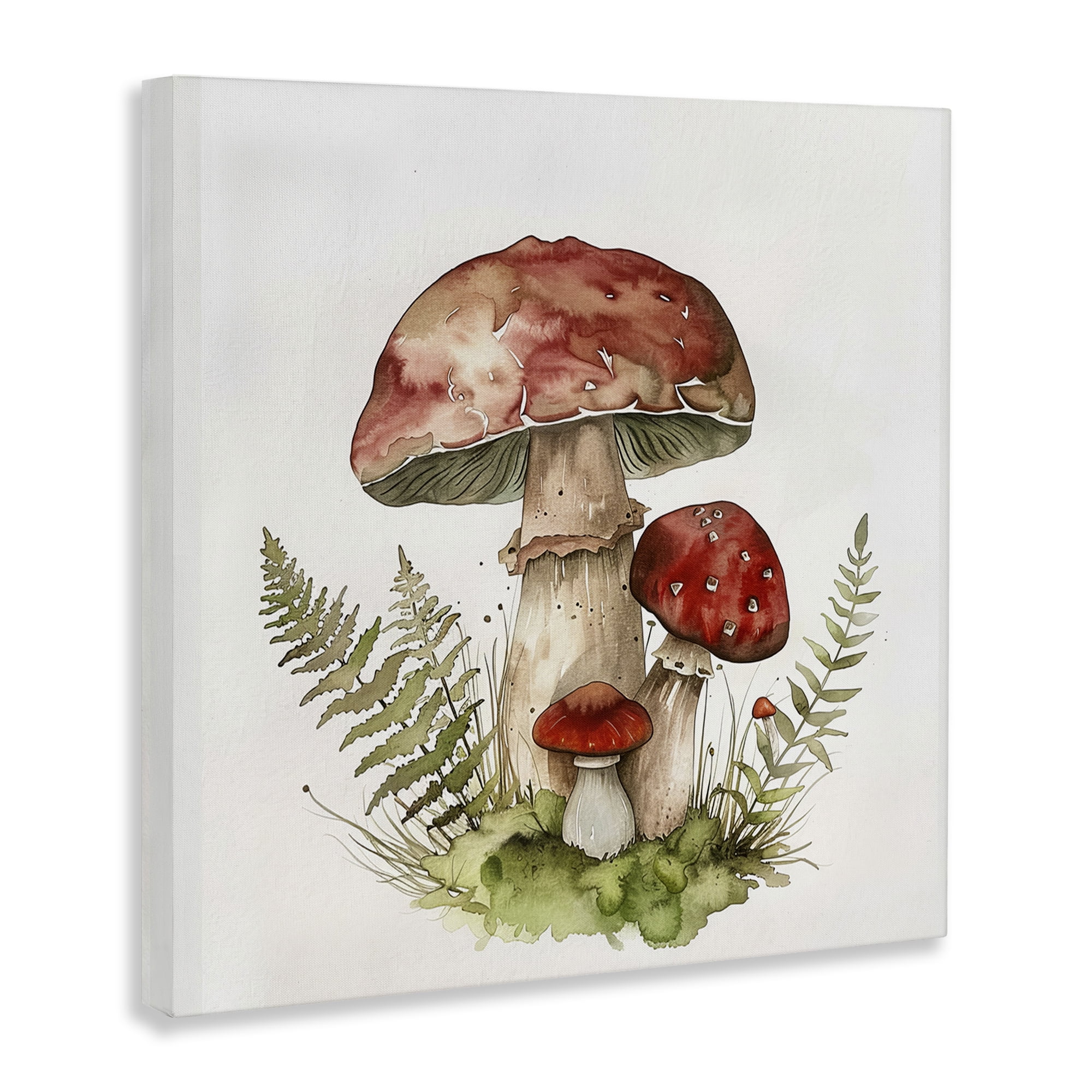 Stupell Industries Enchanted Forest Floor Plants & Flowers Painting Wrapped Canvas Art Print Wall Art, 24 x 24