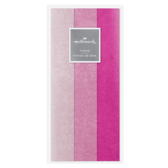 Hallmark 3-Pack Assorted Tissue Paper (Shades of Solid Pink) 30 Sheets