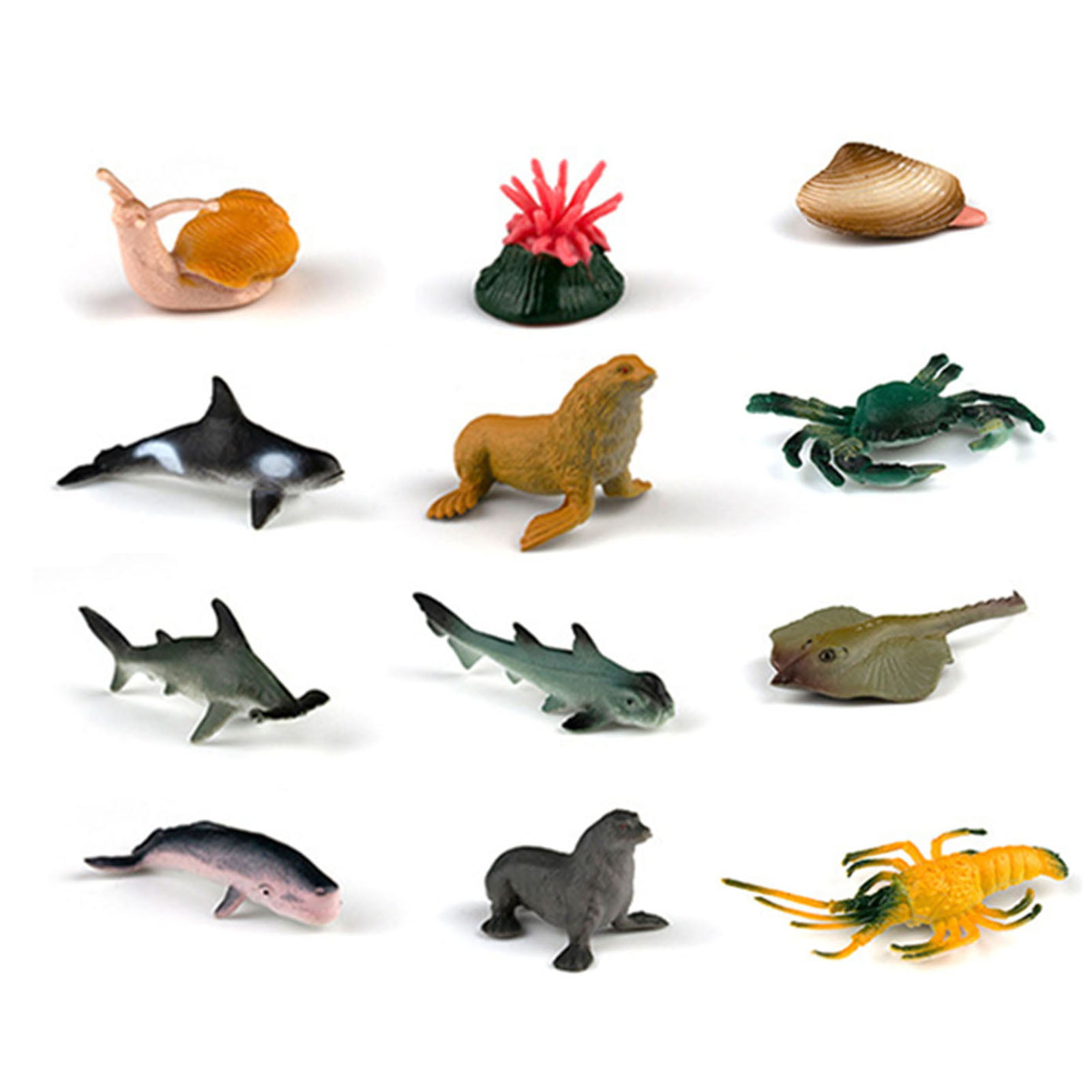36pcs Kids Animal Toys Set Marine Model Figures Educational Learning Toys 