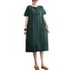 thumbnail image 1 of Vestido, Vestido suelto de mujer con bolsillos Manga corta Vestido informal de vacaciones Abody Verde/XX-grande, 1 of 7
