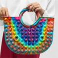 thumbnail image 3 of Push Bubble Handbag Pop Women Tote Bag Silicone Pressure Relieving Fidget Sensory Shoulder Handbag Purse Wallet for Adult Teens Girl, 3 of 5