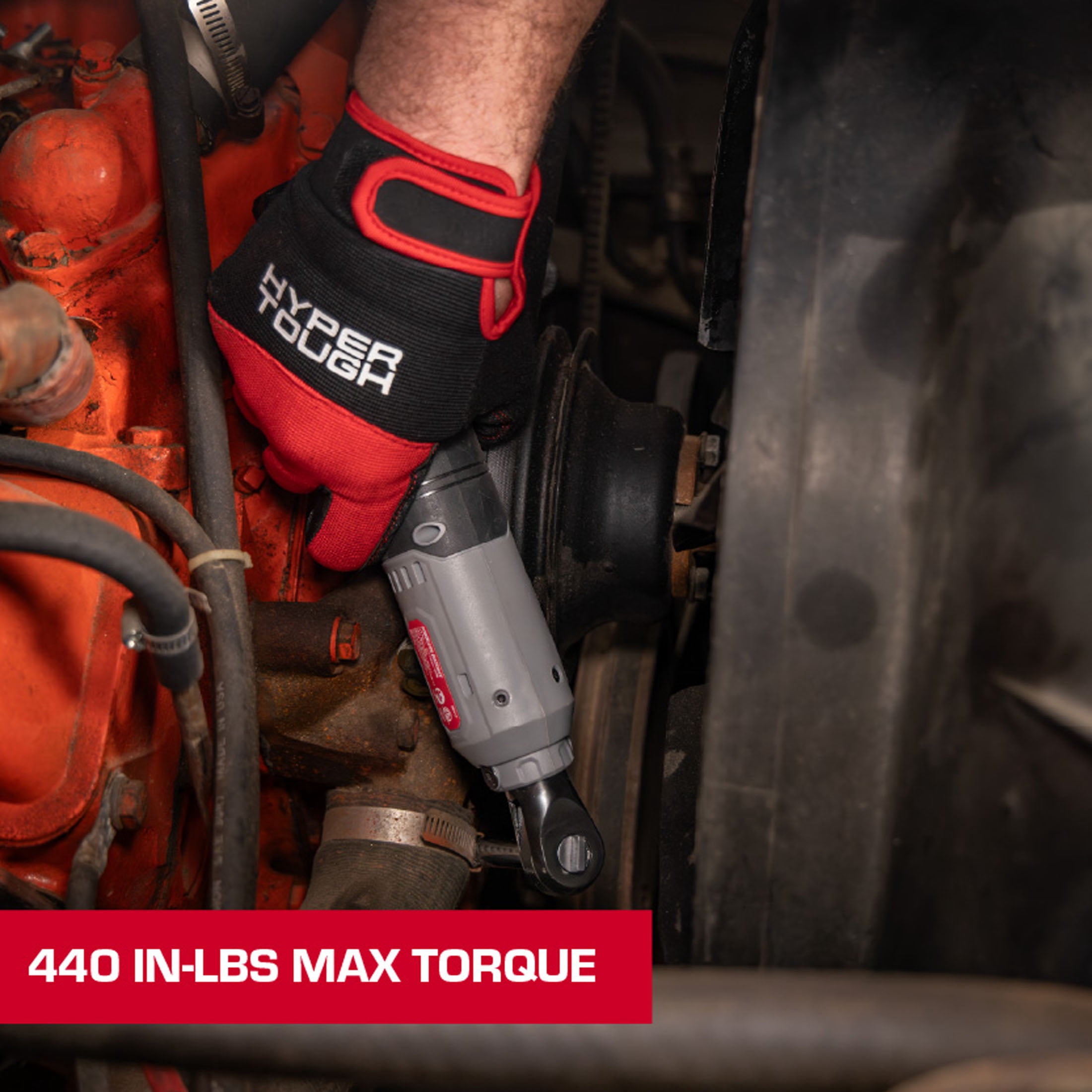 Hyper Tough 12V Brushless 1/4-inch Cordless Ratchet with 2.0Ah Battery