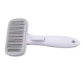 thumbnail image 4 of Self  Pet Brush, Comfortable Grip ABS Button  Time Saving Cat Hair Removal Slicker Comb  For Cats For Pet Store Steel Wire Rubber Head Gray, 4 of 8
