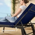 thumbnail image 6 of Outsunny 2-Piece Patio Chair Cushions with Back, 72" x 21" x 3" Replacement Cushions with Ties for Outdoor Lounge Chair, Navy Blue, 6 of 9