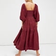 thumbnail image 3 of Fortune Robe Bohème pour Femme Décontractée à Manches Bouffantes, Robes Brodées à Fleurs, Robe Midi Fluide à Volants Boho, 3 of 9