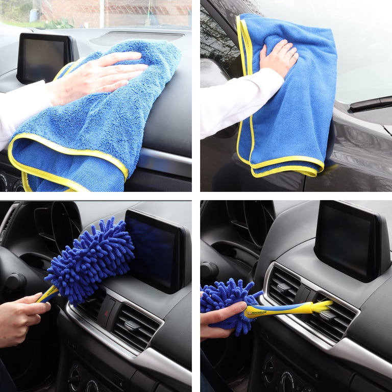 Michelin 11-Piece Car Wash Kit, Bucket, Chenille Mitt, XL